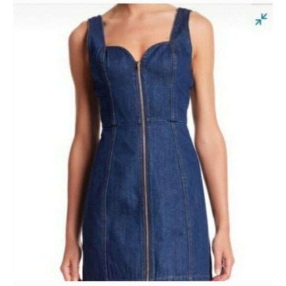 Honey Punch Denim Mini Dress Size XS - Picture 6 of 7